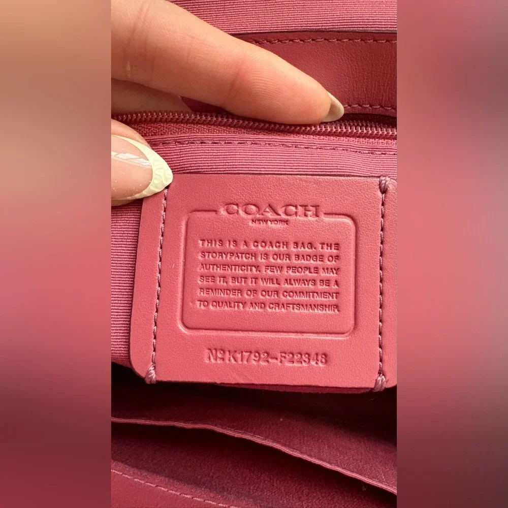 Coach F22348 Faye Carryall, Mixed Material Rouge/Gold - Picture 10 of 16